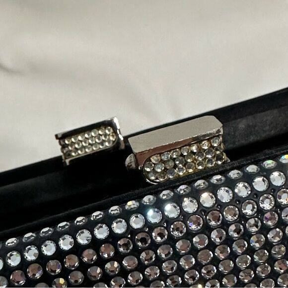 Judith Leiber Swarovski Crystal Evening Bag Clutch with Chain Mirror Comb Glam - Picture 15 of 16